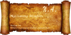 Nyilassy Aladin névjegykártya
